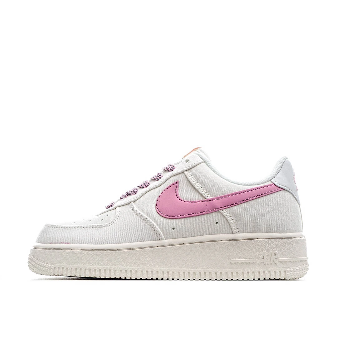 Nike Air Force 1 07 Low Top Sneakers Dark Pink