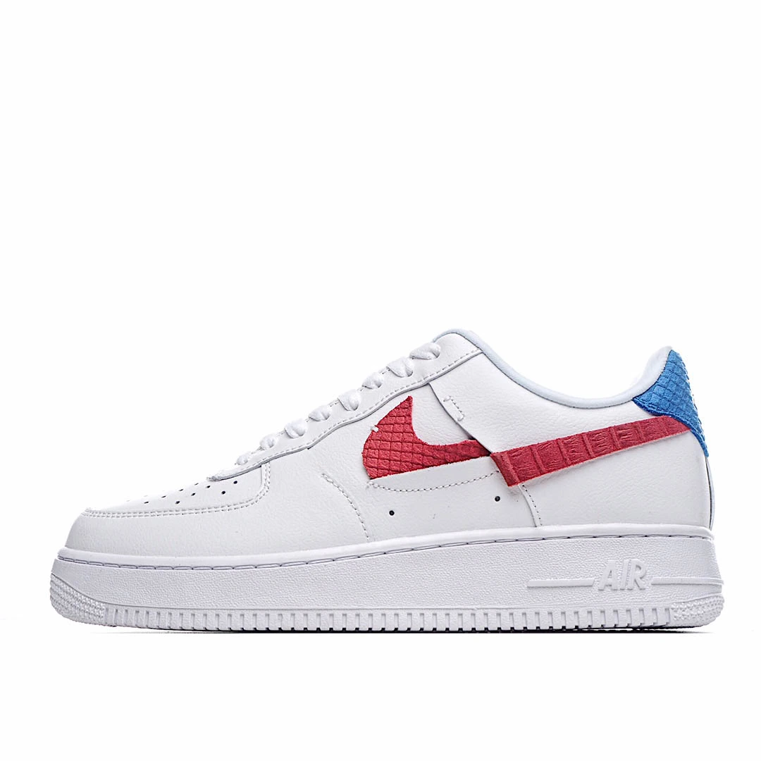 Nike Air Force 1 07 White Red Low Top 3M Reflective