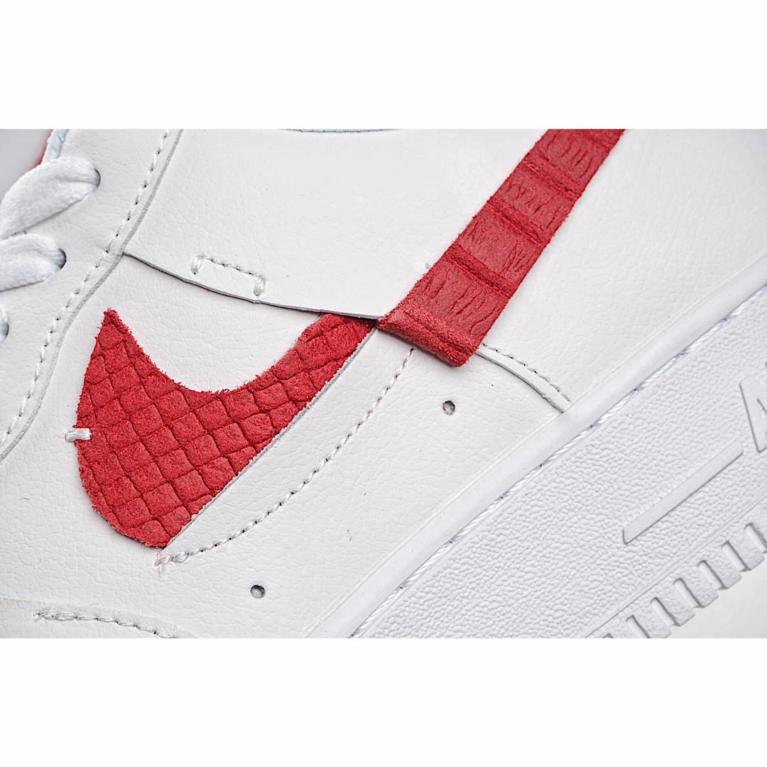 Nike Air Force 1 07 White Red Low Top 3M Reflective