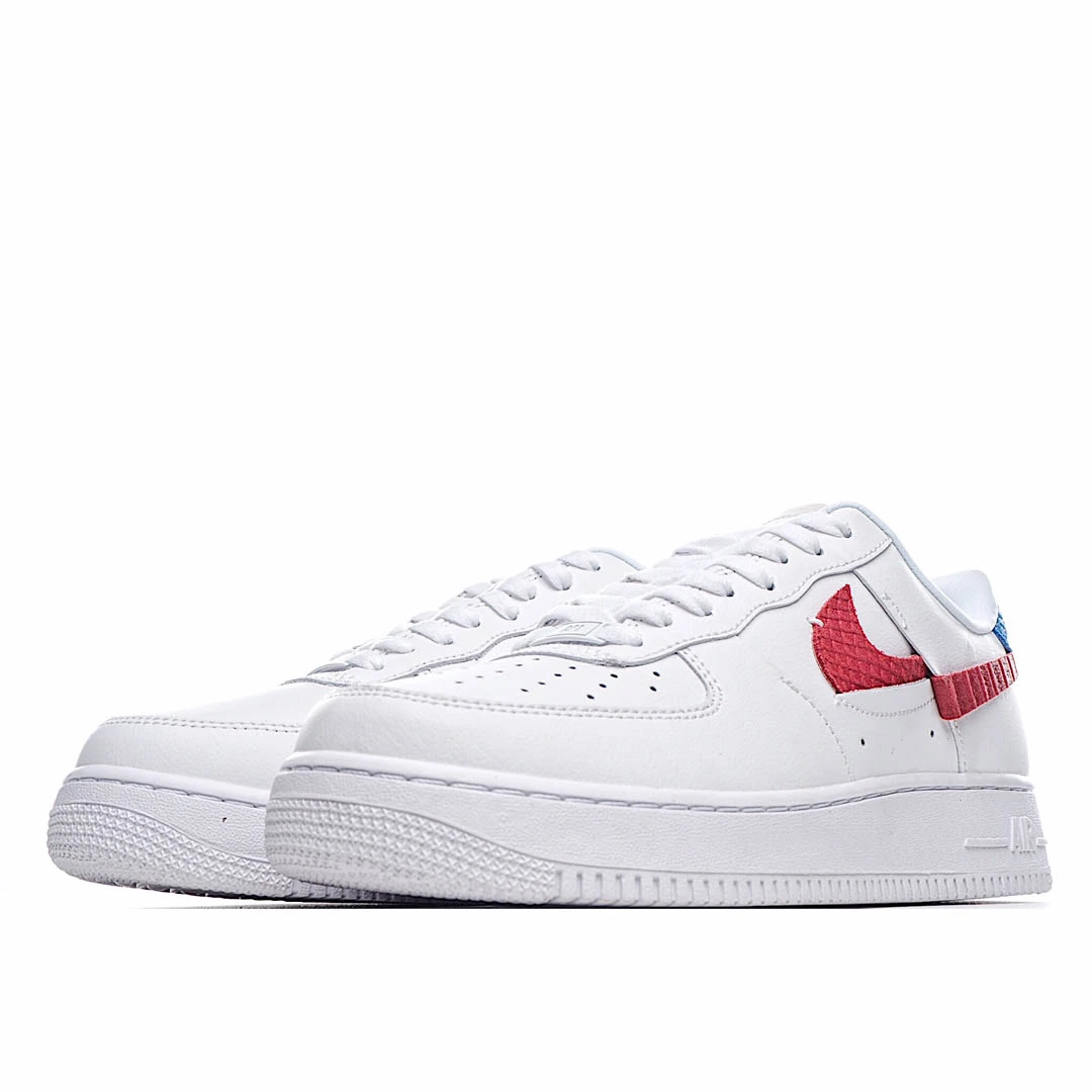 Nike Air Force 1 07 White Red Low Top 3M Reflective