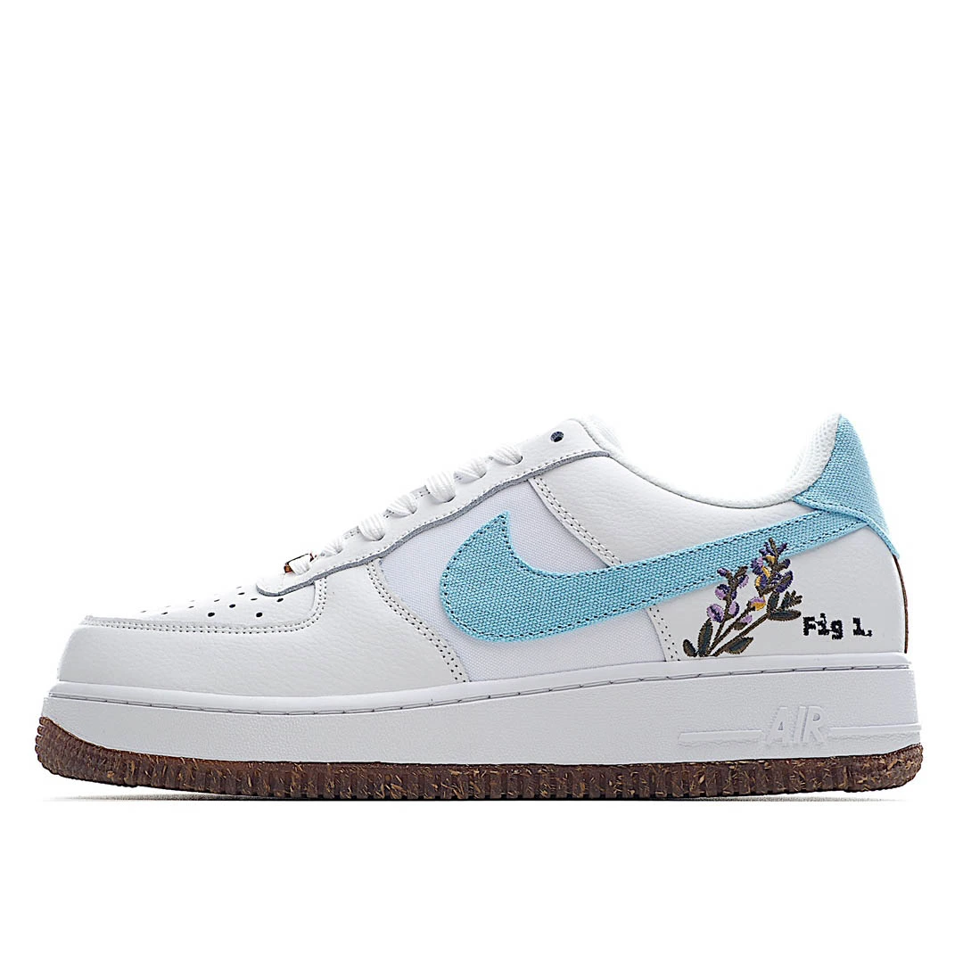 Nike Air Force 1 Grey Blue Low Top