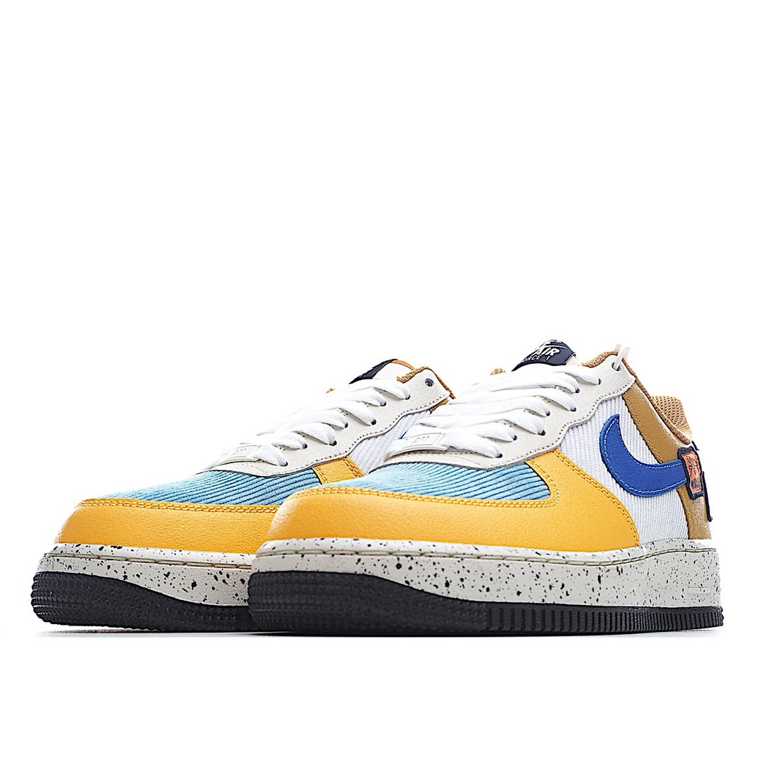 Nike Air Force 1 Low 07 Beige Red Blue Low Top Sneakers