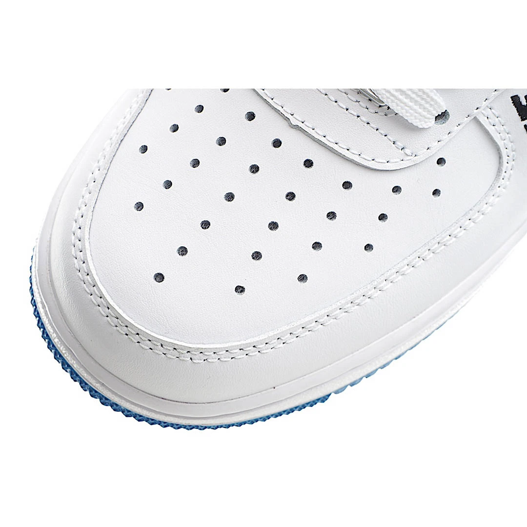 Nike Air Force 1 Low Top White and Blue Reflective