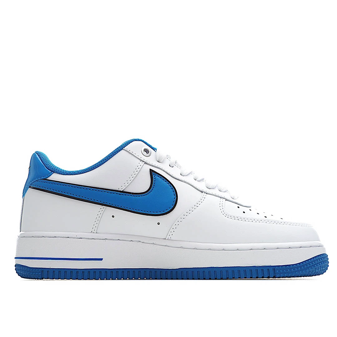 Nike Air Force 1 Low Top White and Blue Reflective