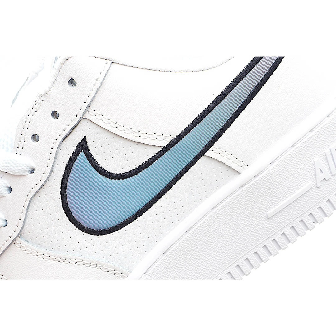 Nike Air Force 1 Low Top White, Blue and Gold