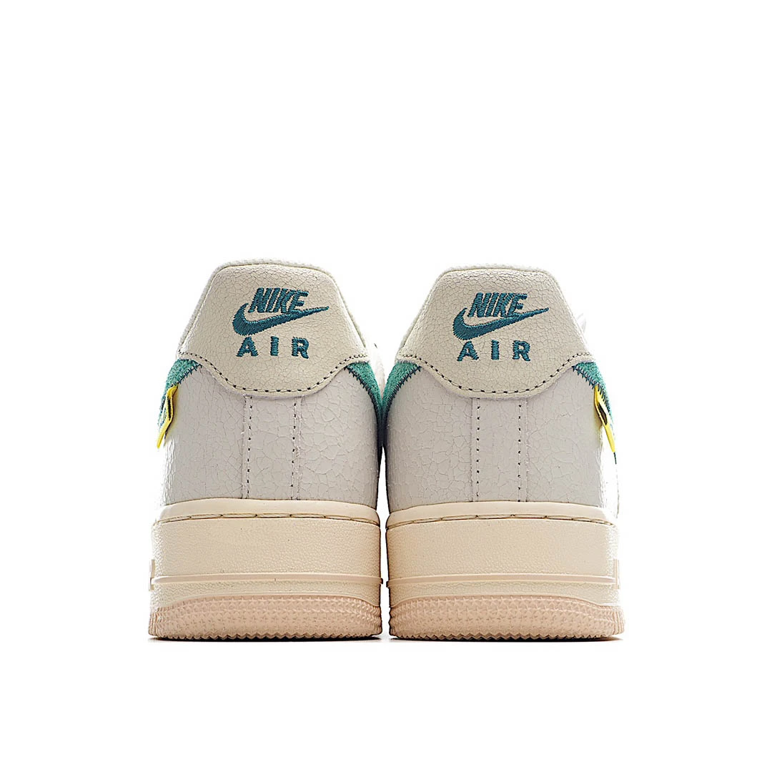 Nike Air Force 1 Mid Mid Top White and Green Reflective Gypsophila