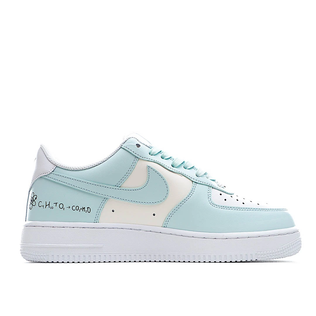 Nike Air Force 1 Sneakers White and Blue 3M Reflective