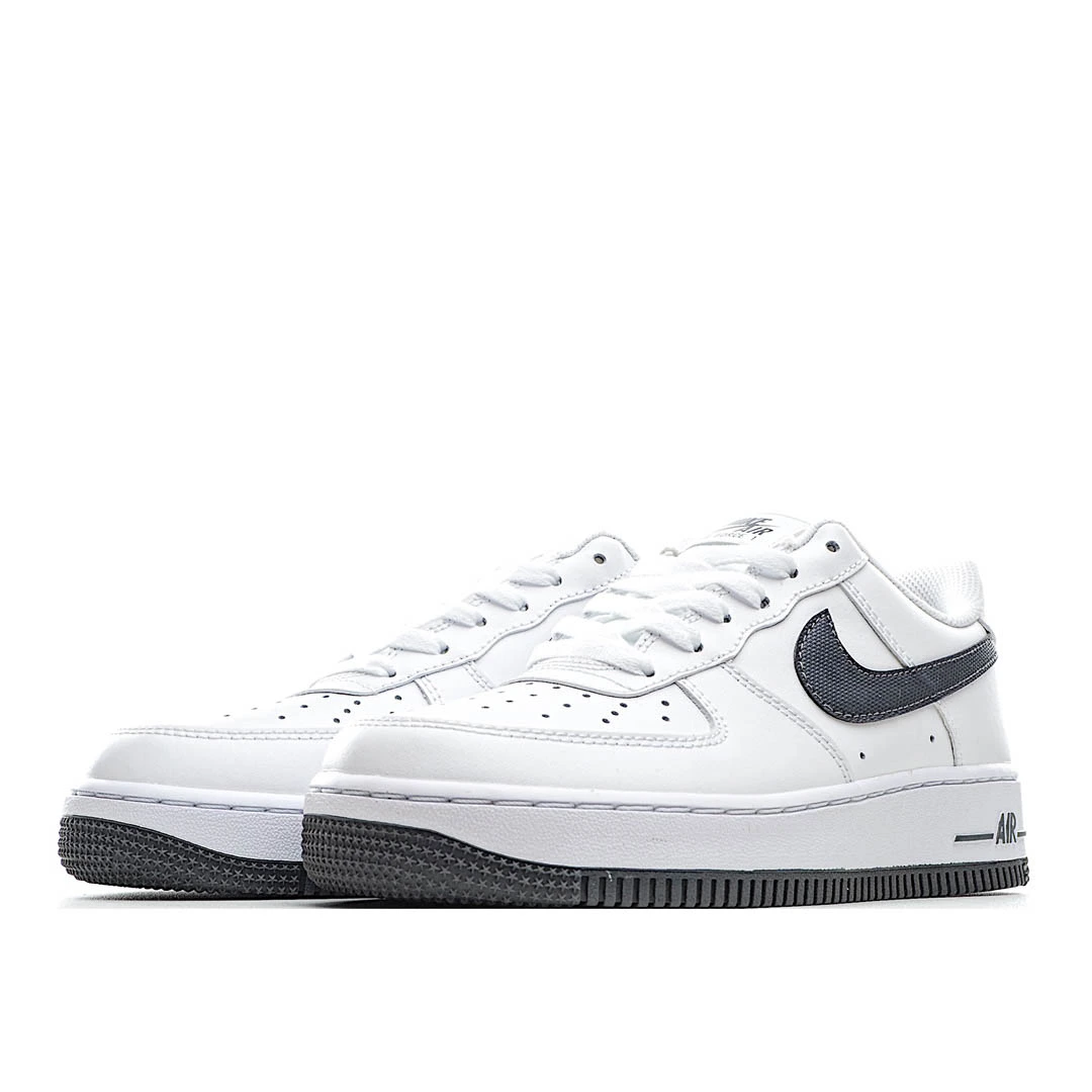 Nike Air Force 1 White Gray Blue Orange