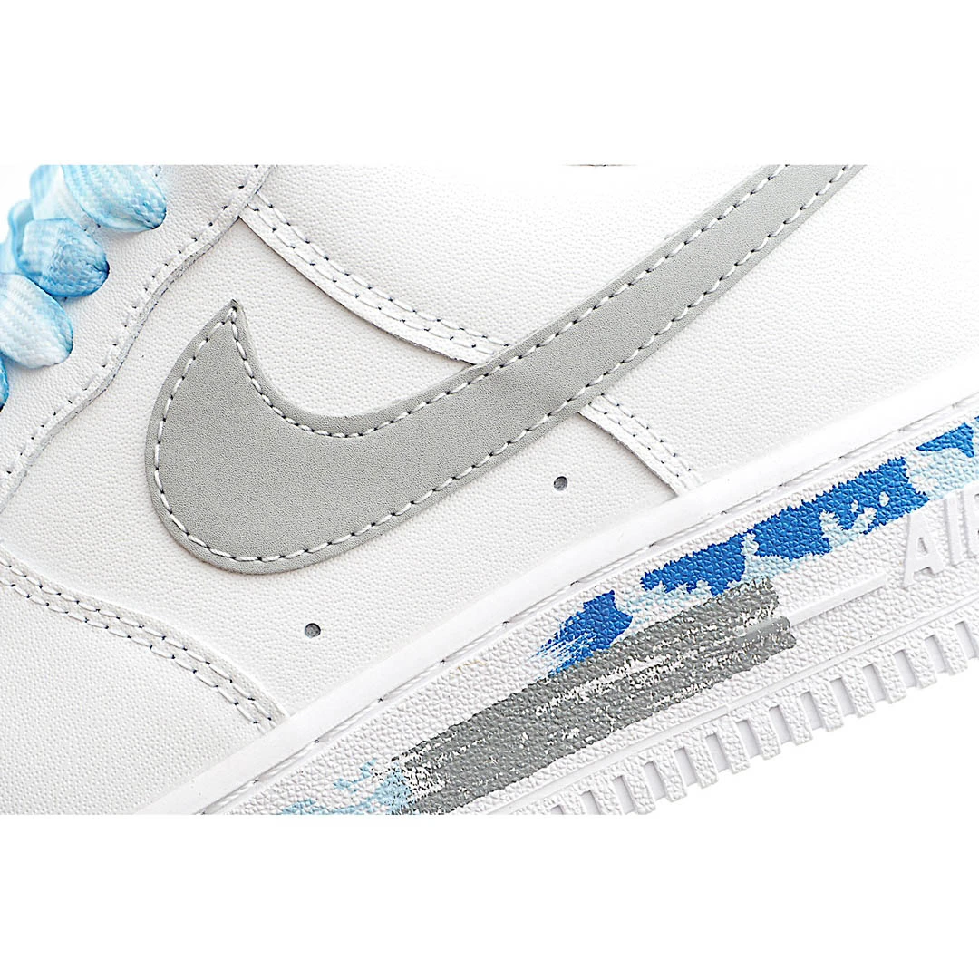 Nike Air Force1 Low 07 3m Reflective Light Blue Grey