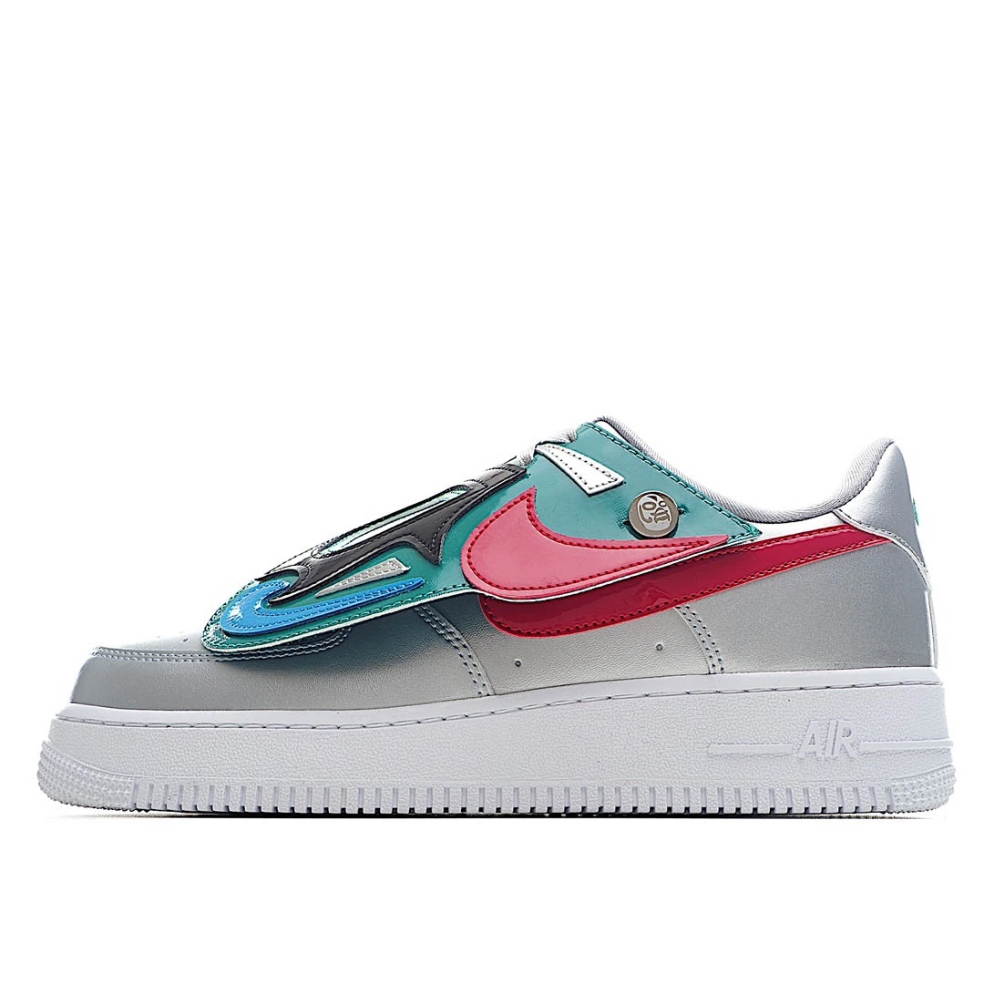 Nike Wmns Air Force 1 07 LXChrome Swooshes White