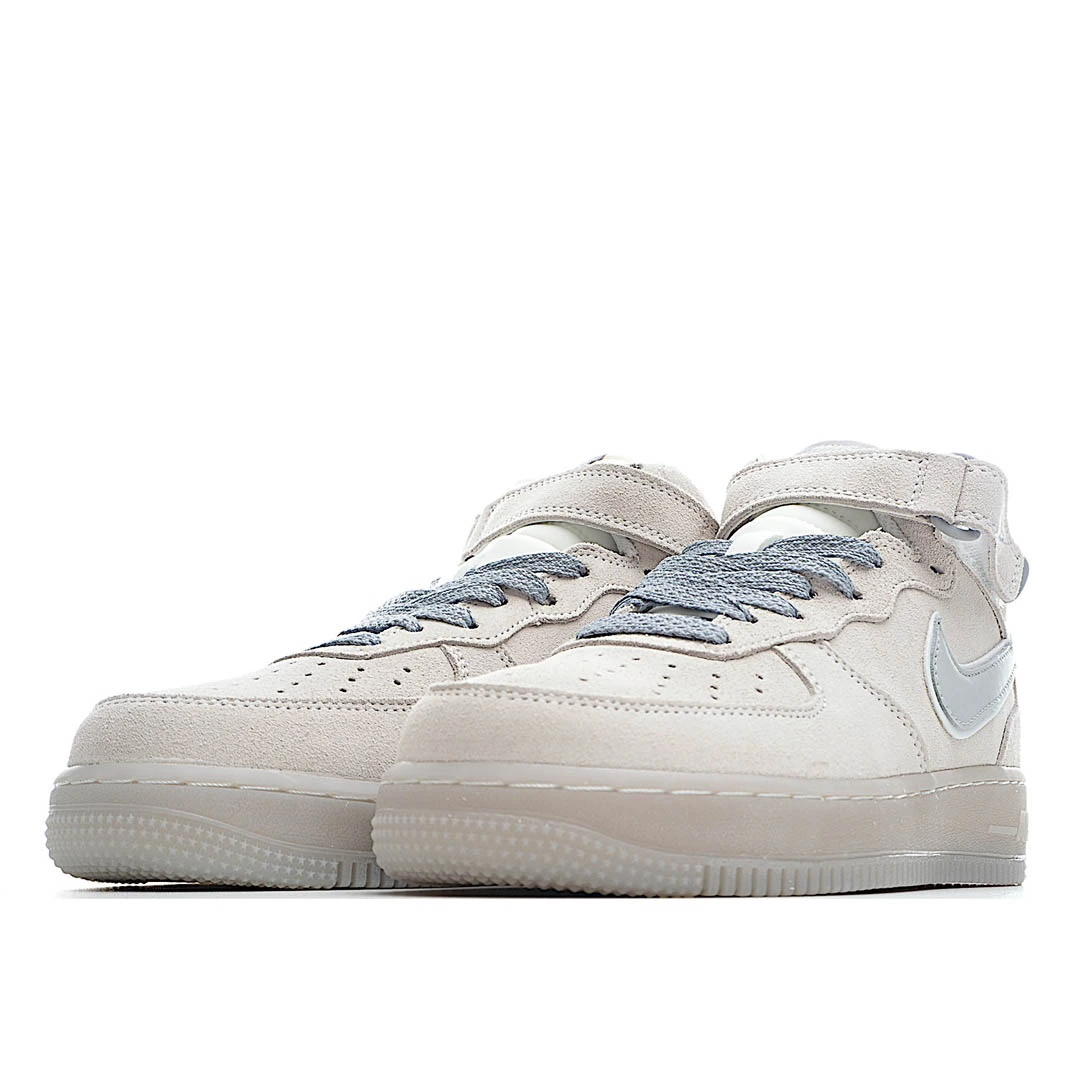 NikeAir Force 1 Low Top White Blue Gold