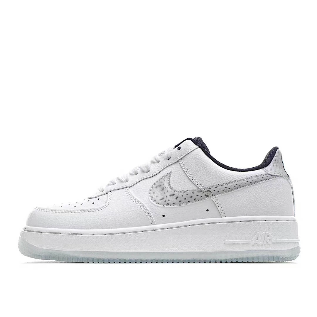 NikeAir Force 107 Low White Deep Purple Low Top