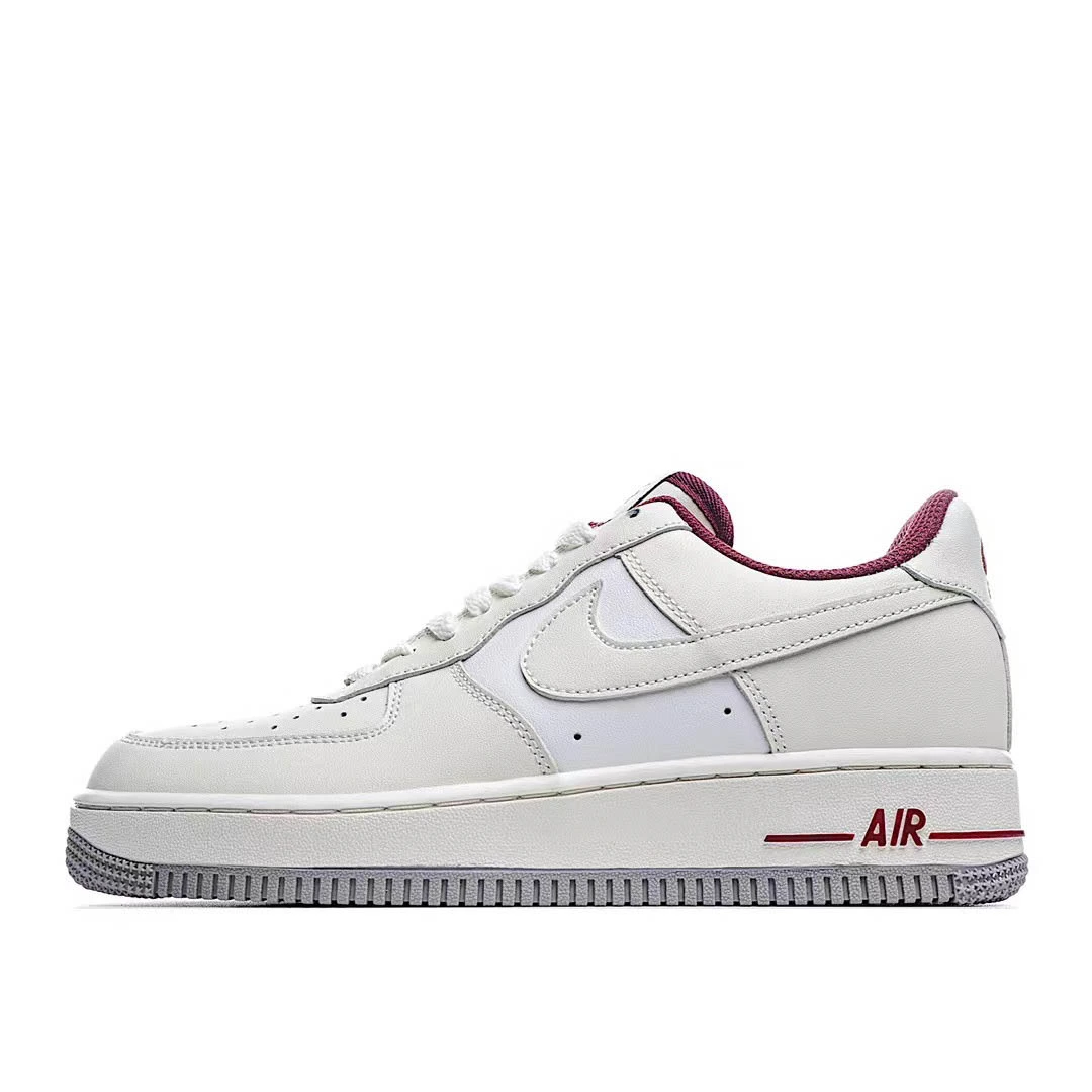 NikeAir Force 107 Low White Deep Purple Low Top