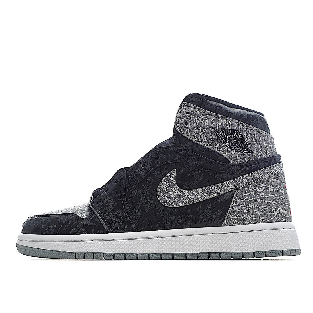 Air Jordan 1 High OG AJ1 High Top Series Black Grey