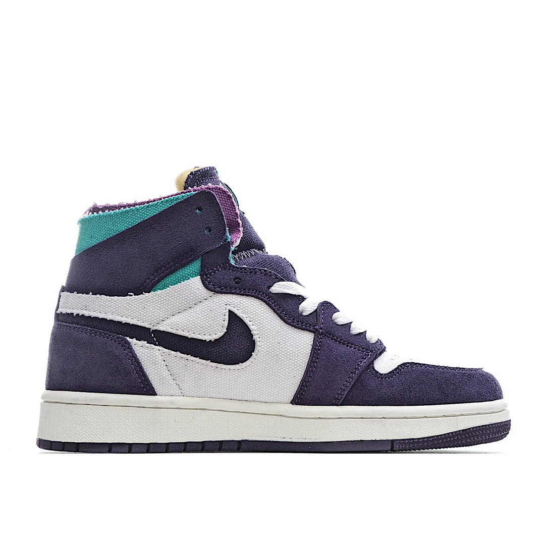 Air Jordan 1 High Zoom Comfort White Purple Green AJ1