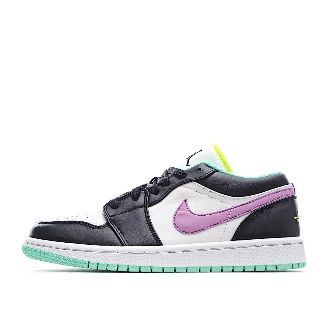 Air Jordan 1 Low GS White Violet Shock