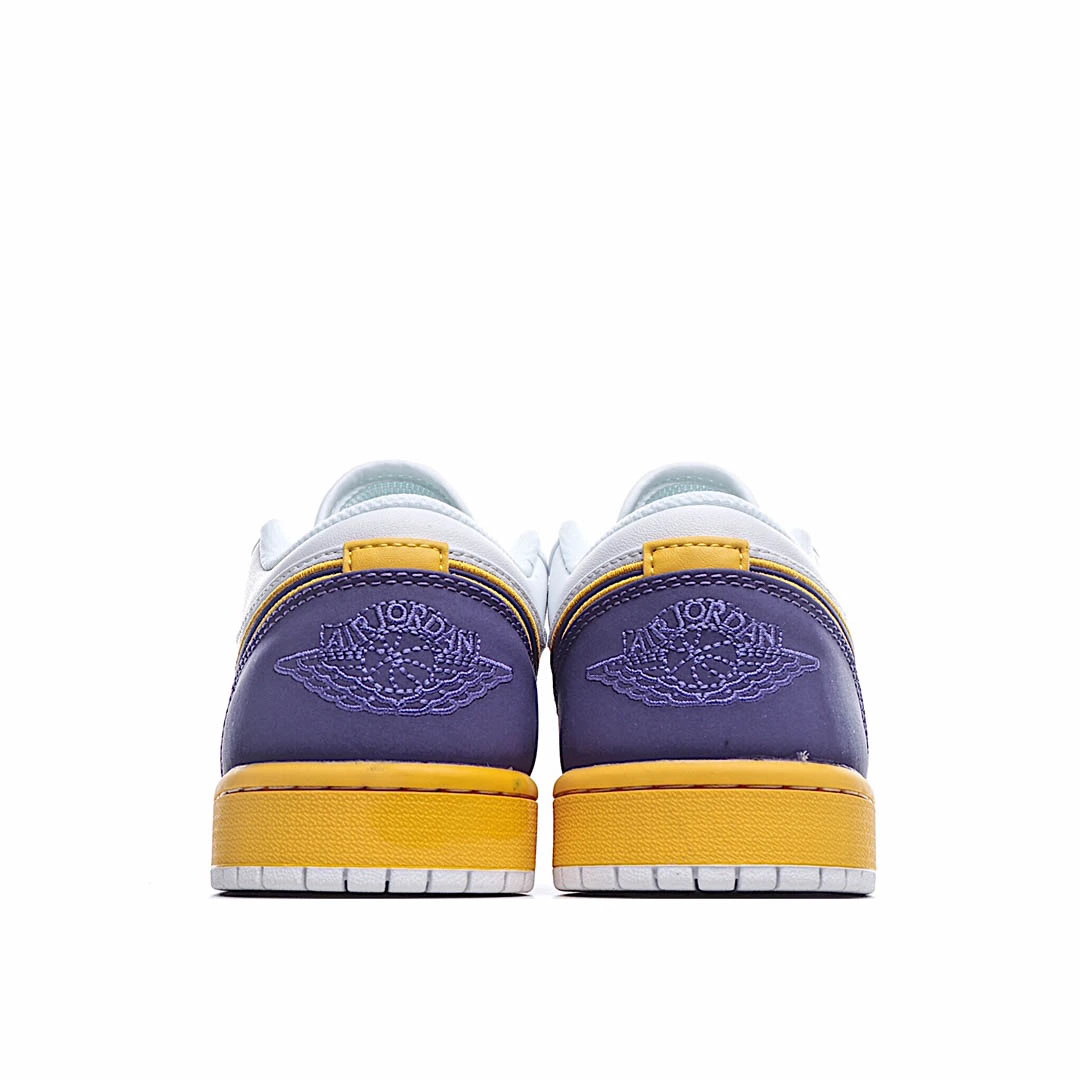 Air Jordan 1 Low Joe 1 Low Basketball Shoes Purple Gold Lakers