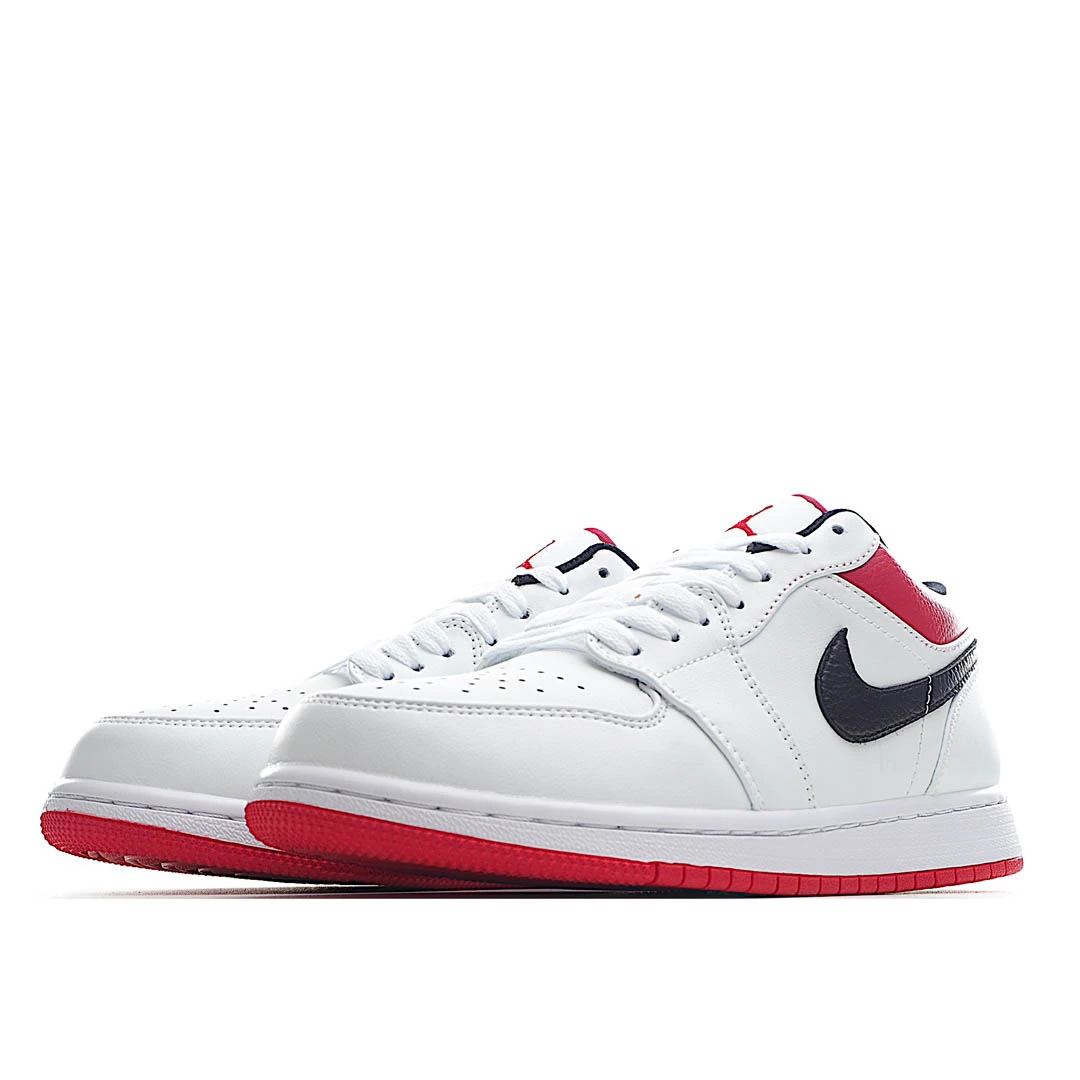 Air Jordan 1 Low White University Red