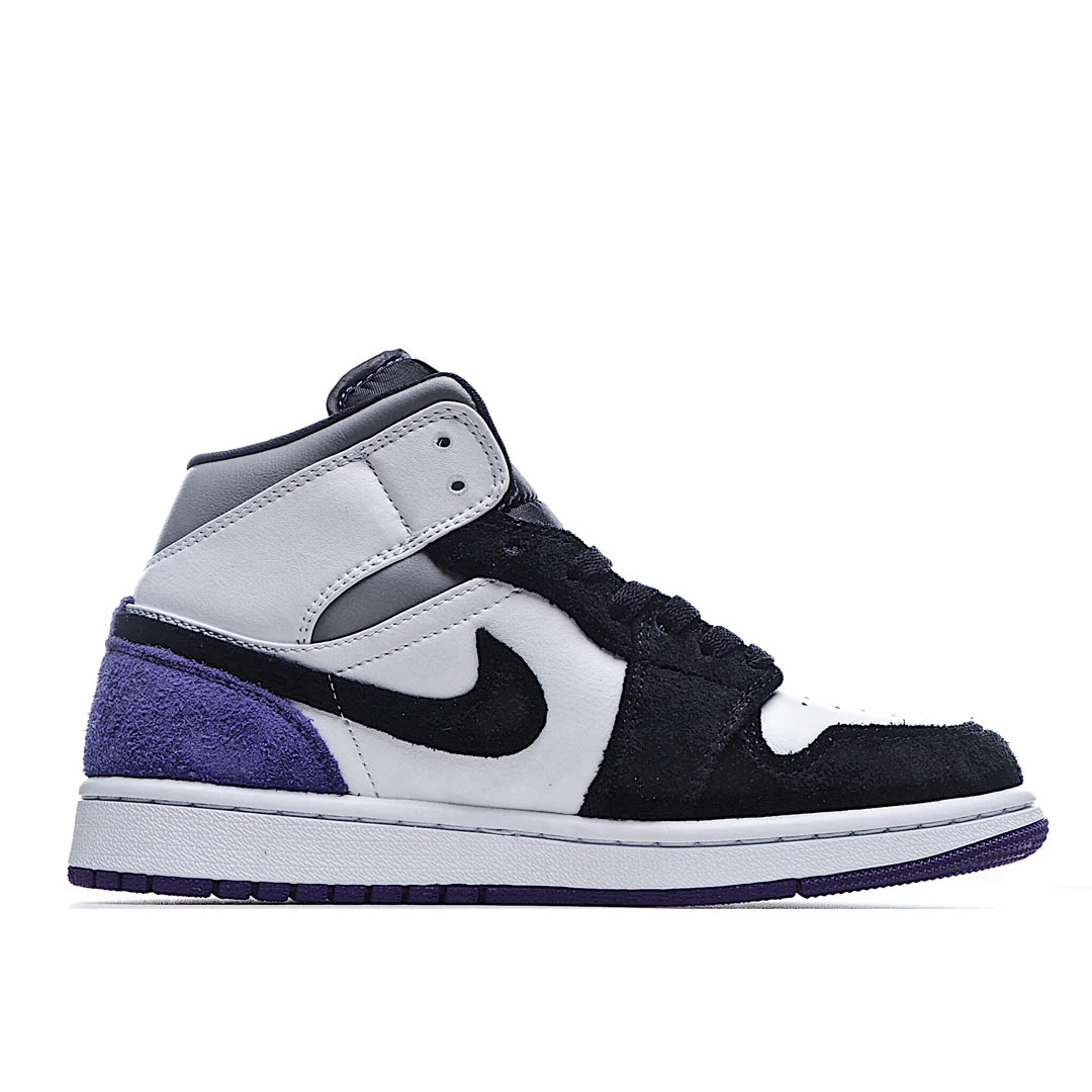 Air Jordan 1 Mid AJ1 Mid Basketball Shoes Grey Panda