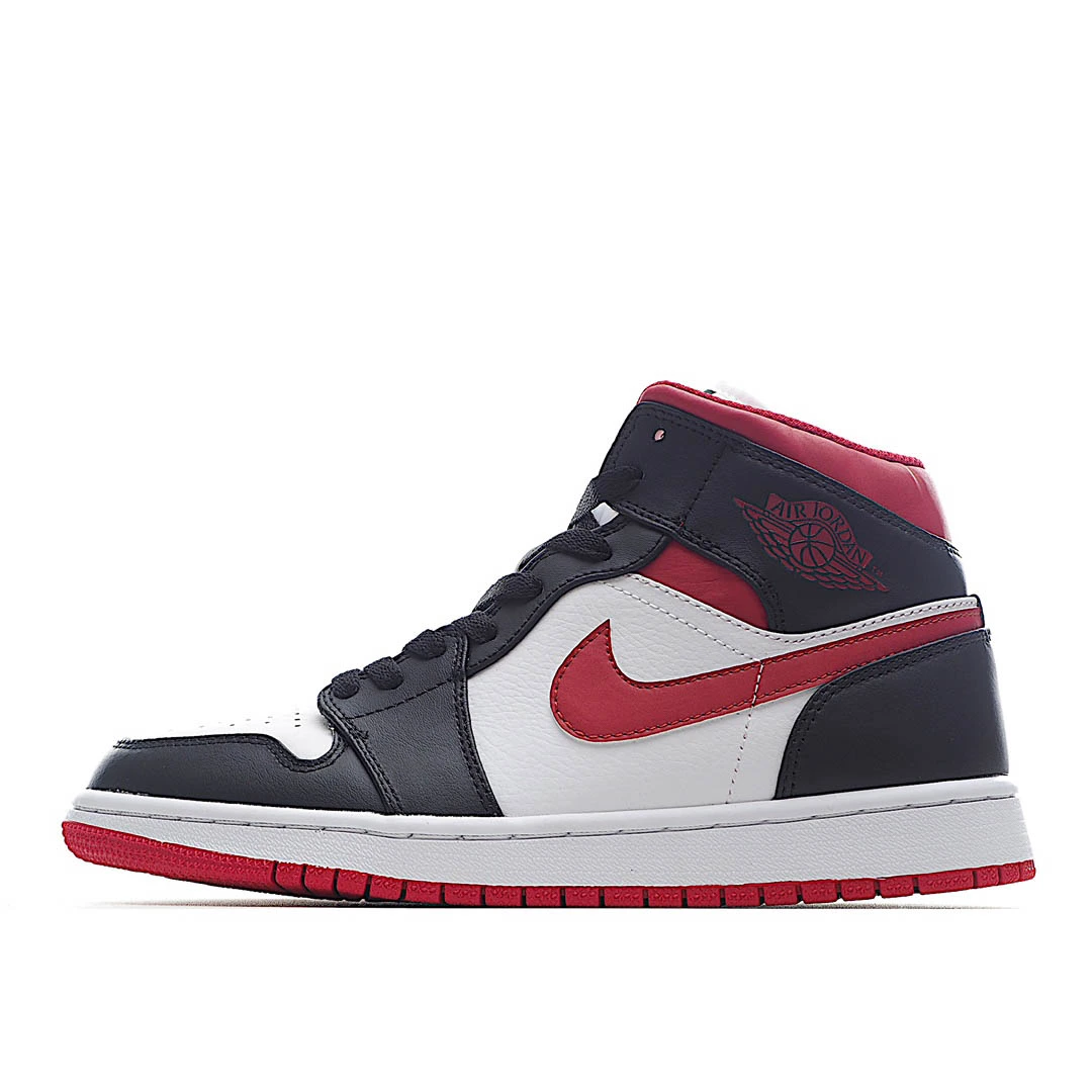 Air Jordan 1 Mid Black Gym Red