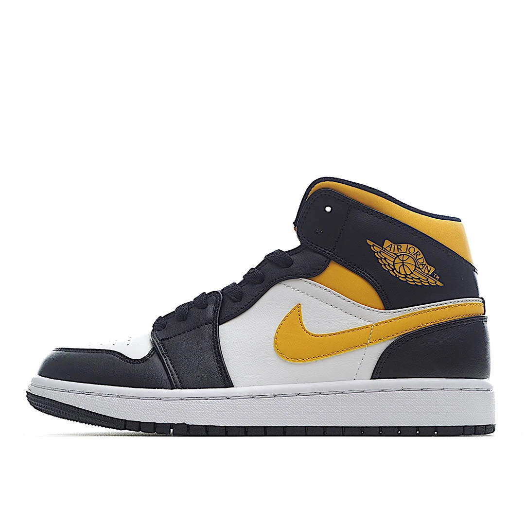 Air Jordan 1 Mid Black University Gold