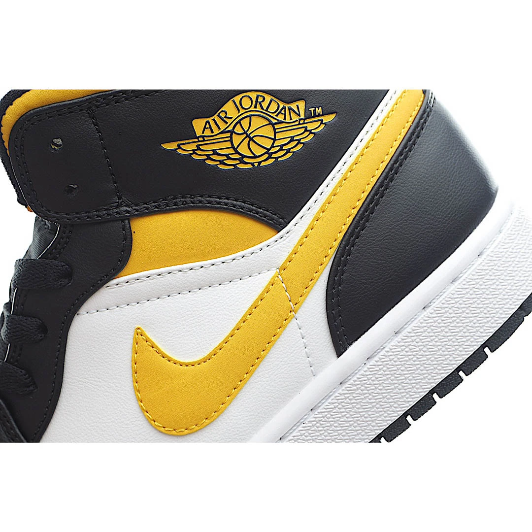 Air Jordan 1 Mid Black University Gold