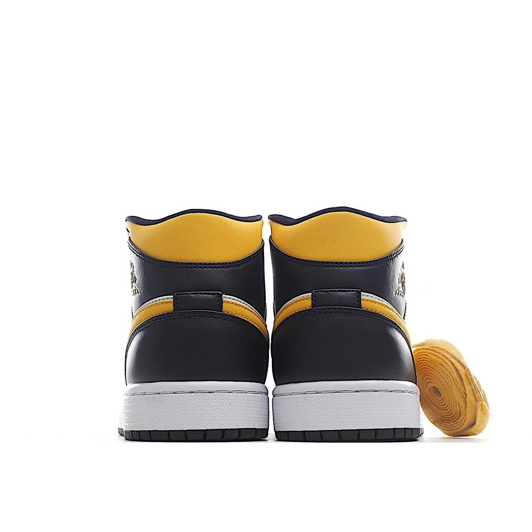 Air Jordan 1 Mid Black University Gold