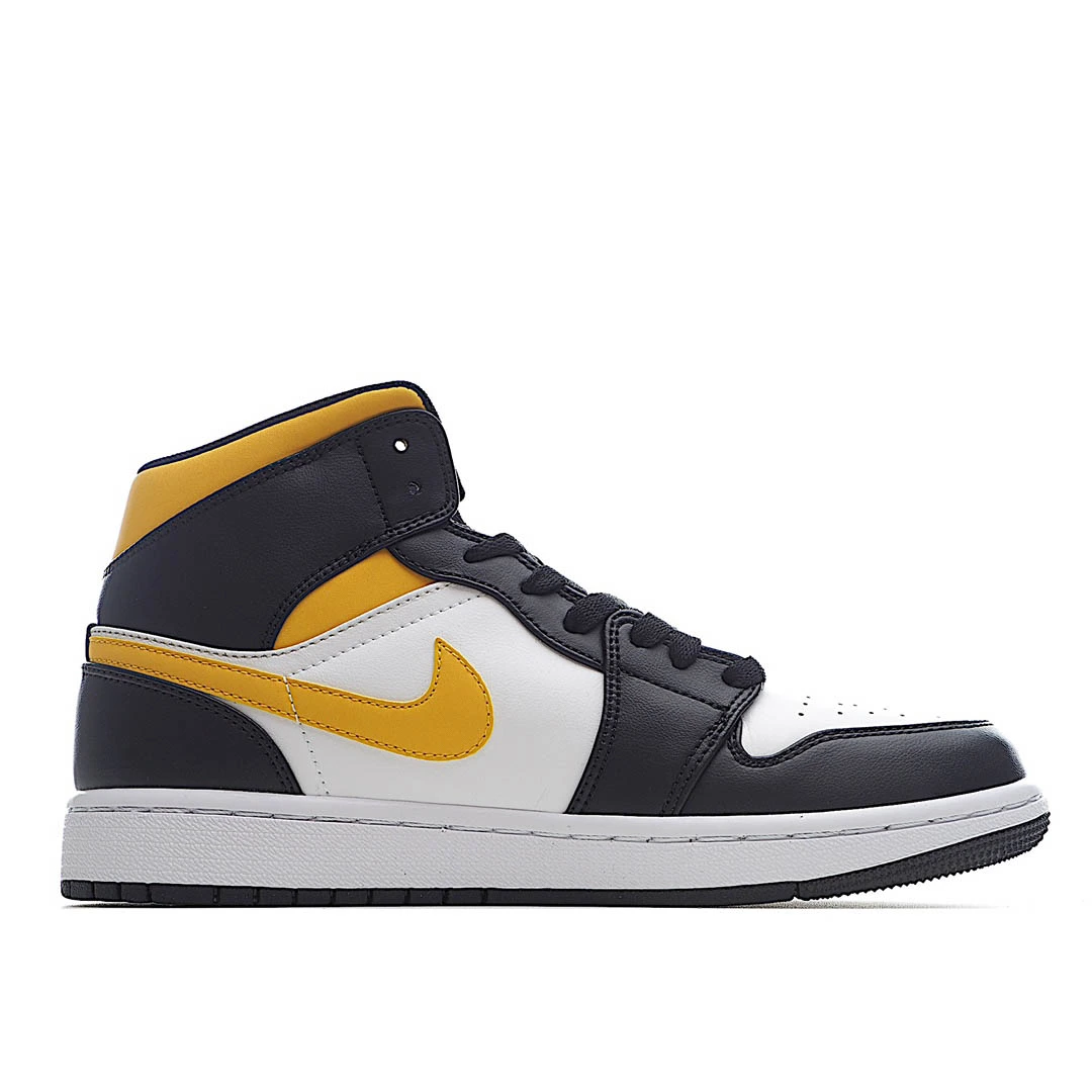 Air Jordan 1 Mid Black University Gold