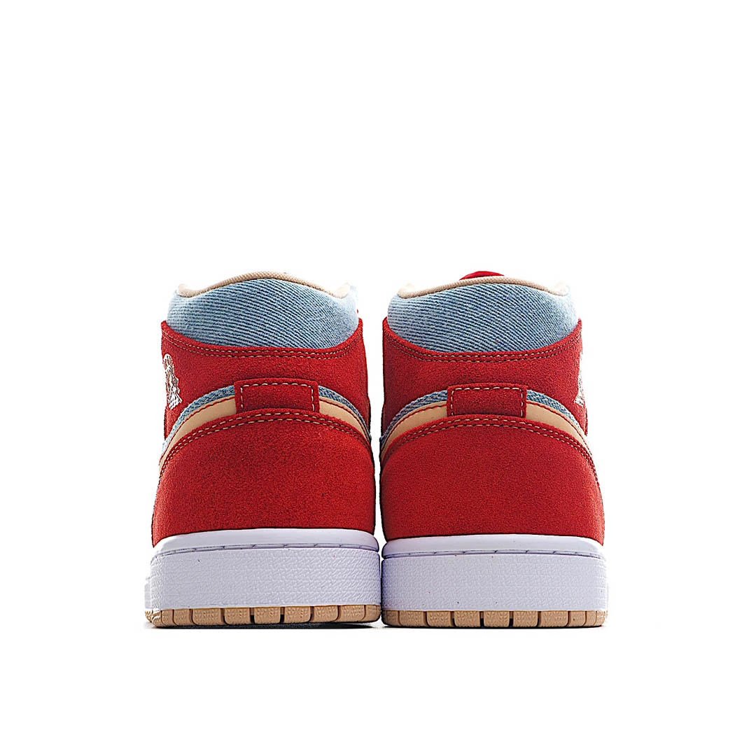 Air Jordan 1 Mid Denim Red