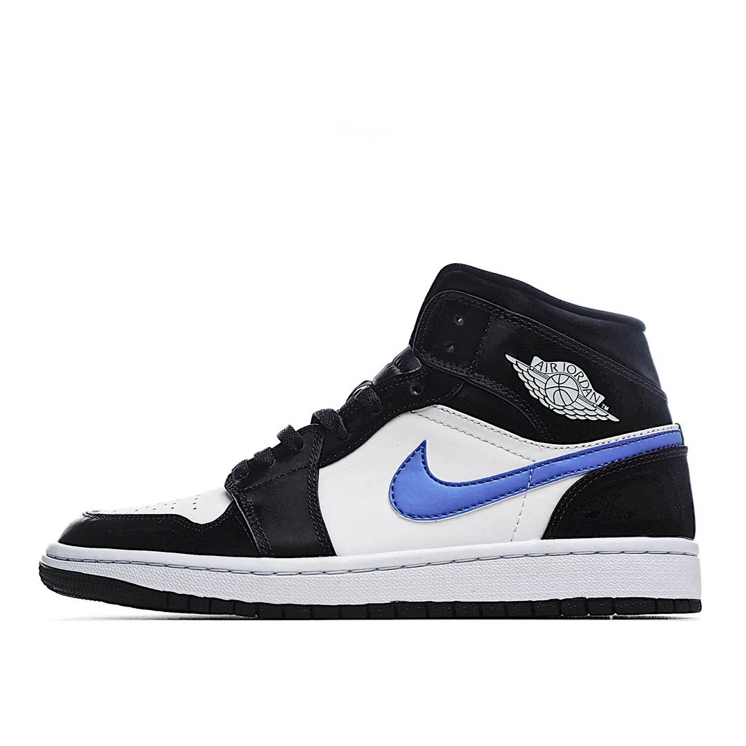 Air Jordan 1 Mid GS Black Racer Blue