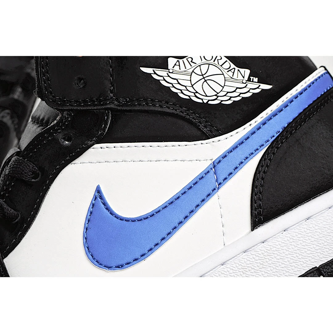 Air Jordan 1 Mid GS Black Racer Blue