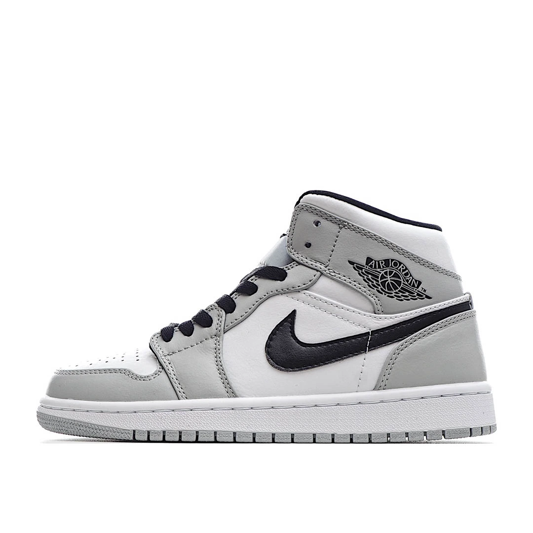 Air Jordan 1 Mid GS Light Smoke Grey