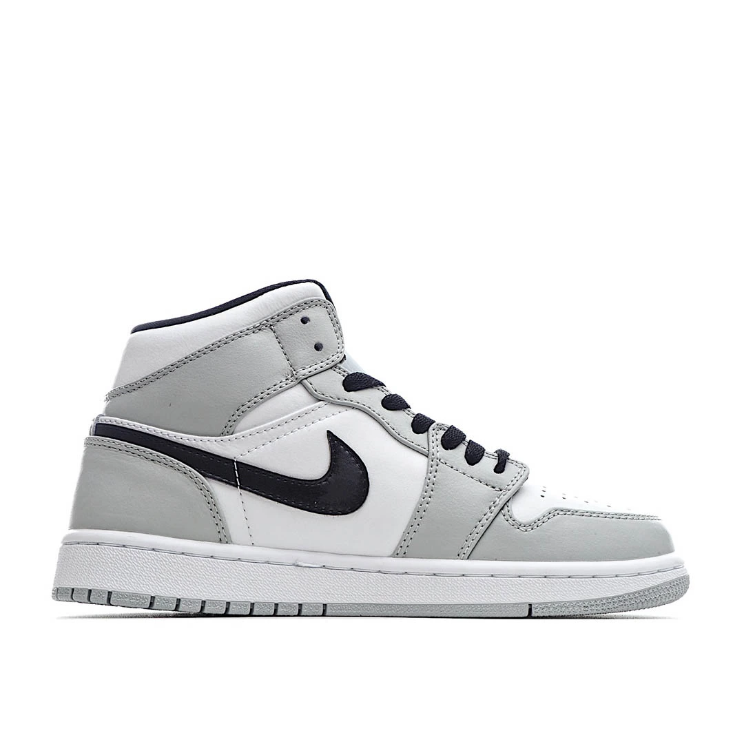 Air Jordan 1 Mid GS Light Smoke Grey