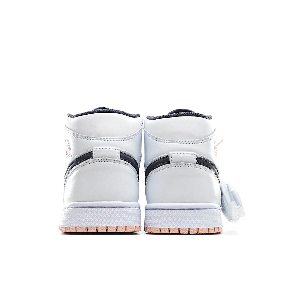 Air Jordan 1 Mid GS White Arctic Orange