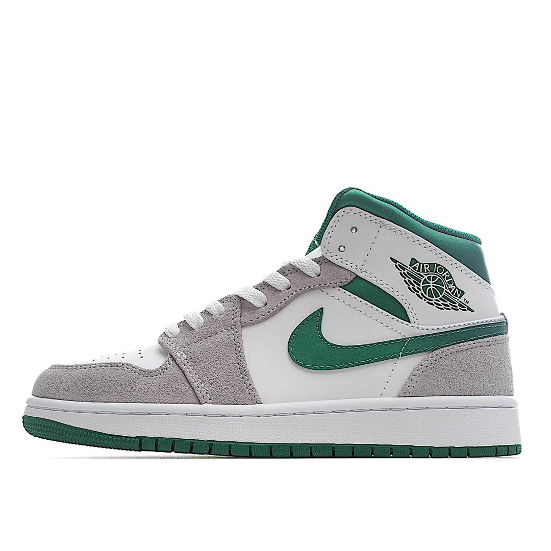 Air Jordan 1 Mid SE Grey Pine Green