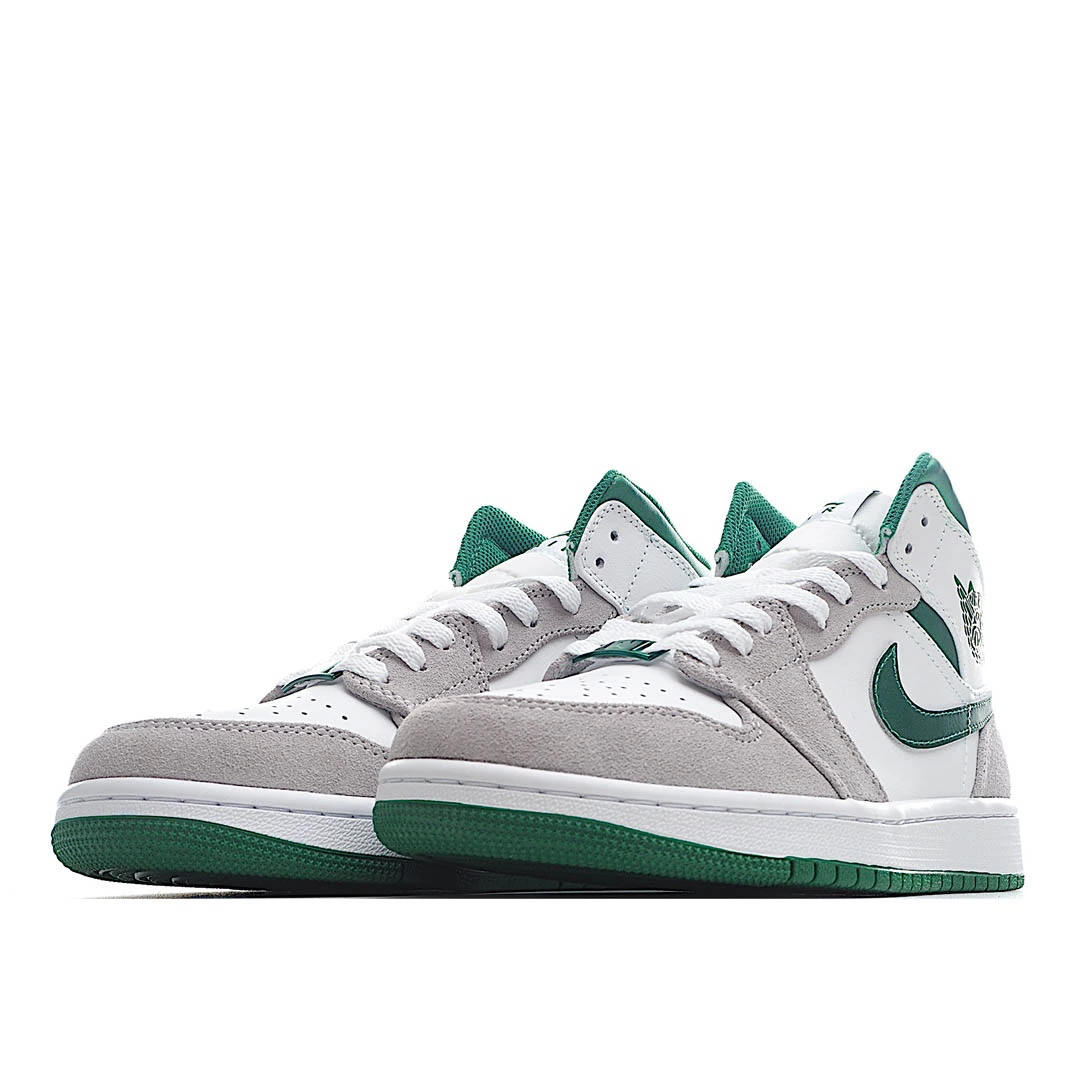 Air Jordan 1 Mid SE Grey Pine Green