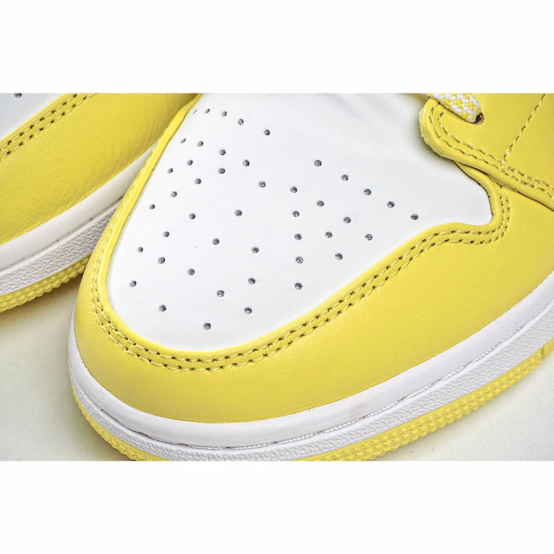 Air Jordan 1 Mid SE GS Rose Patch – Dynamic Yellow