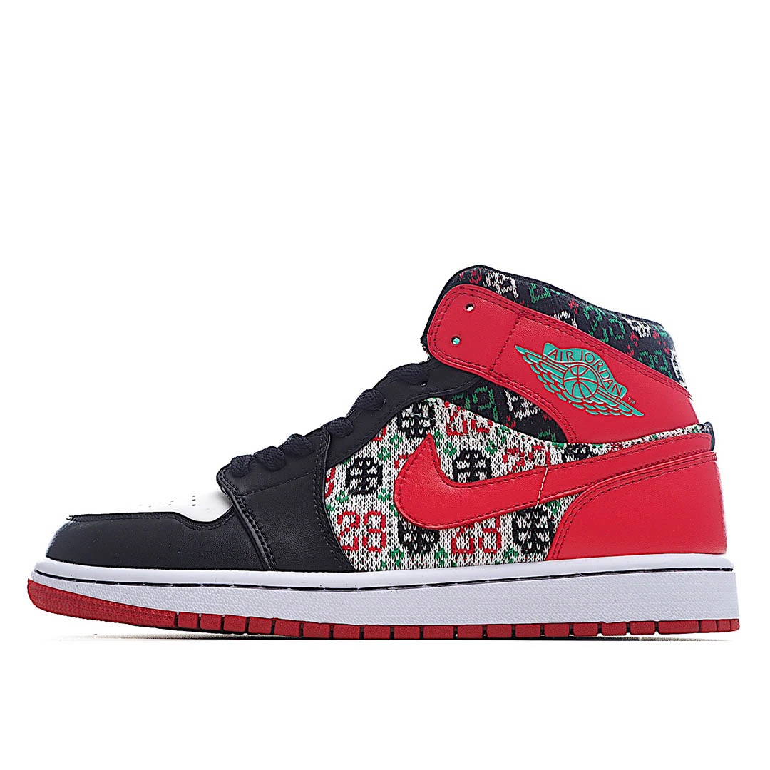 Air Jordan 1 Mid SE GS Ugly Christmas Sweater