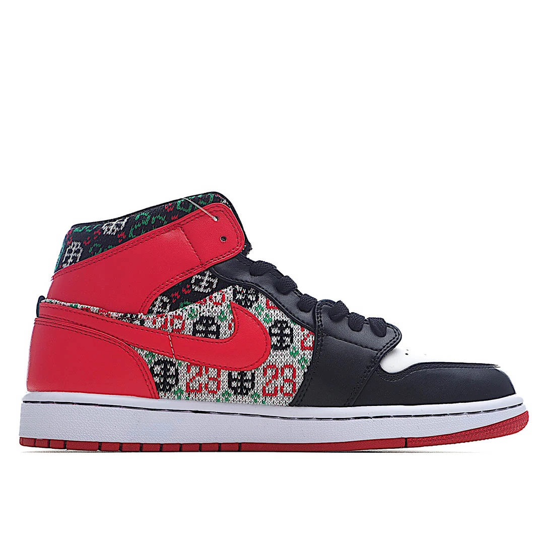 Air Jordan 1 Mid SE GS Ugly Christmas Sweater