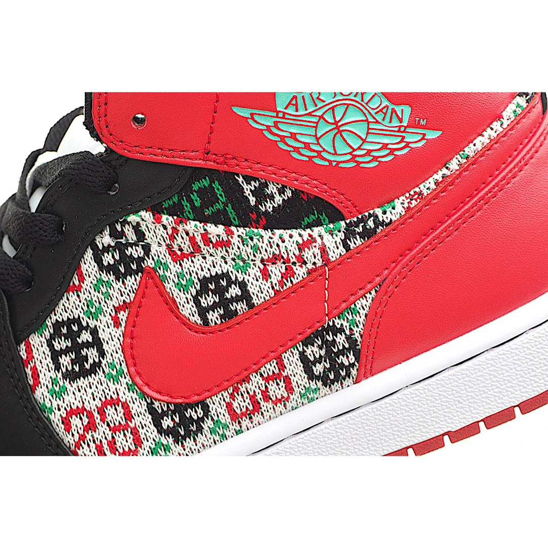 Air Jordan 1 Mid SE GS Ugly Christmas Sweater