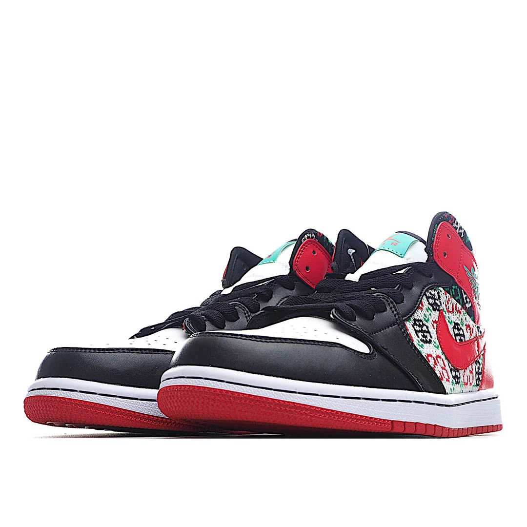 Air Jordan 1 Mid SE GS Ugly Christmas Sweater