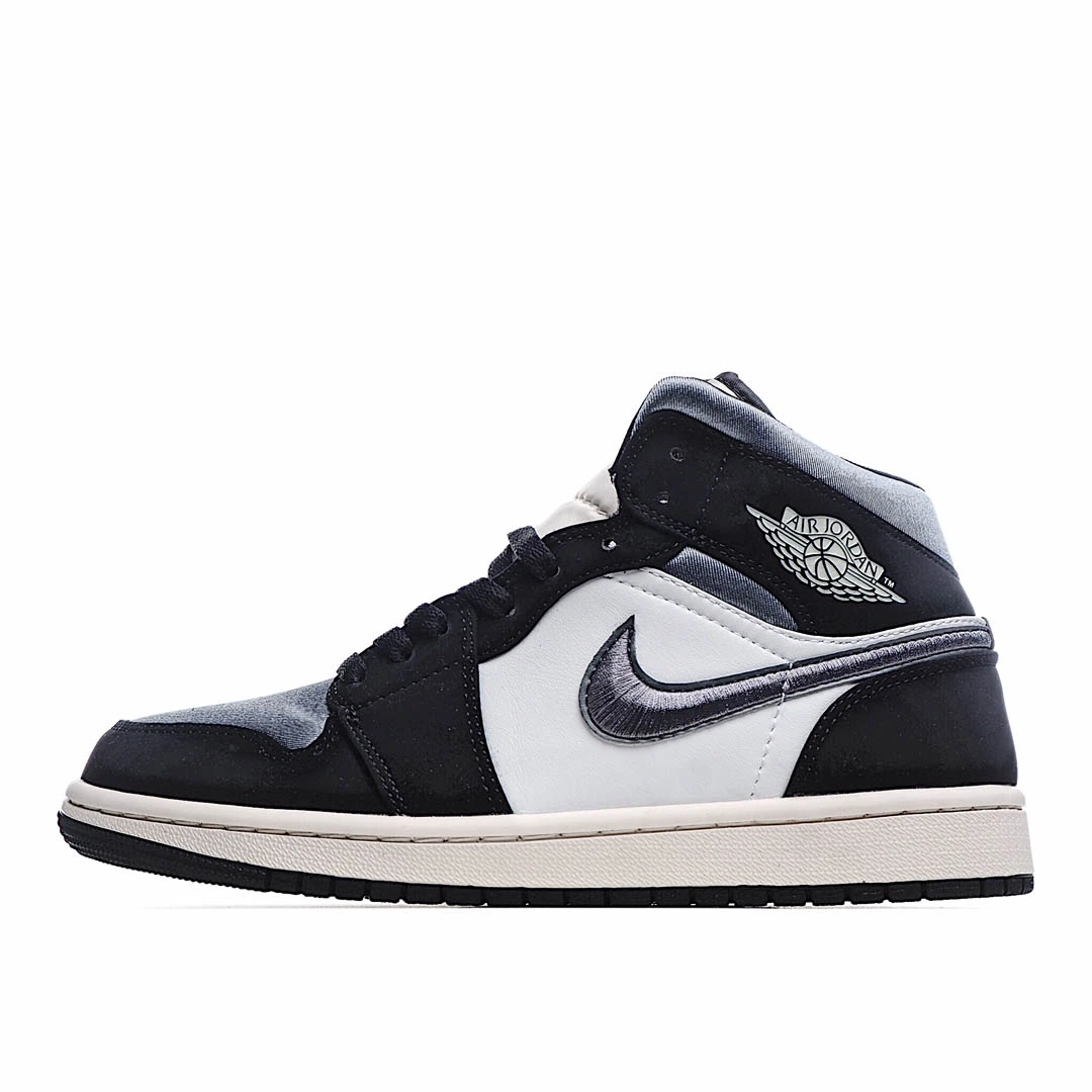 Air Jordan 1 Mid SE Satin Smoke Grey