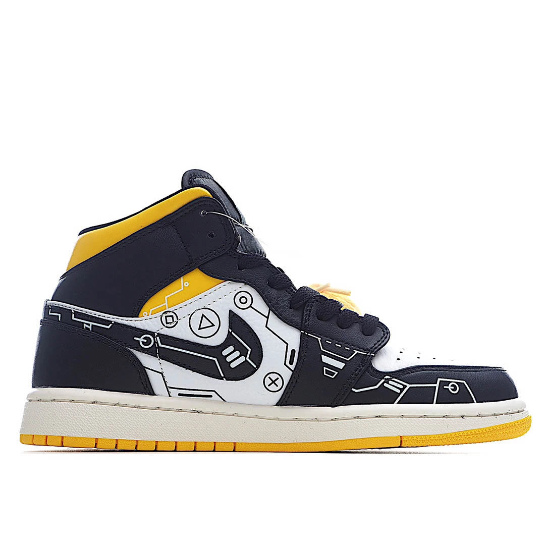 Air Jordan 1 Mid Video Game Series AJ Mid Basketball Shoes