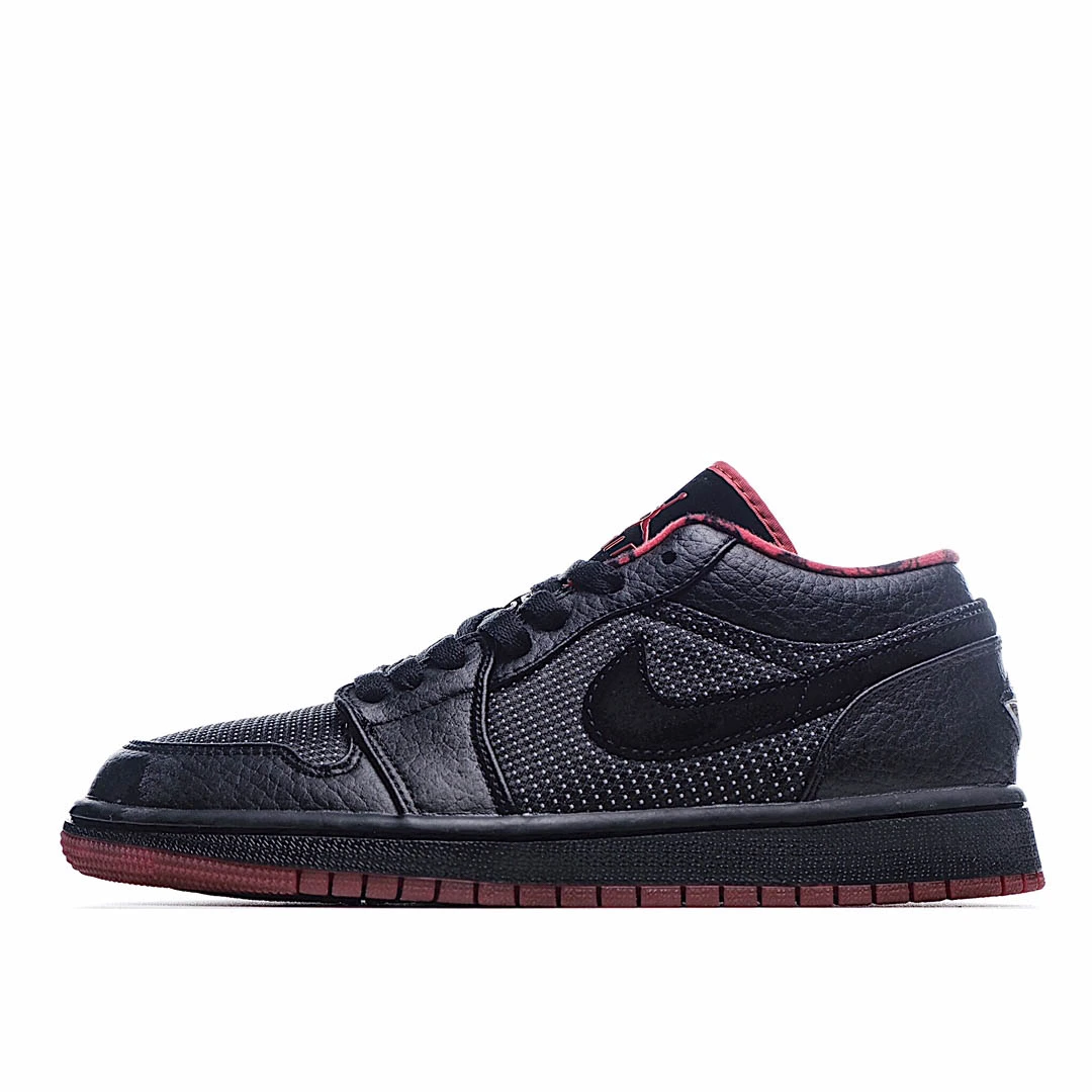 Air Jordan 1 Retro Low Black Silver Red