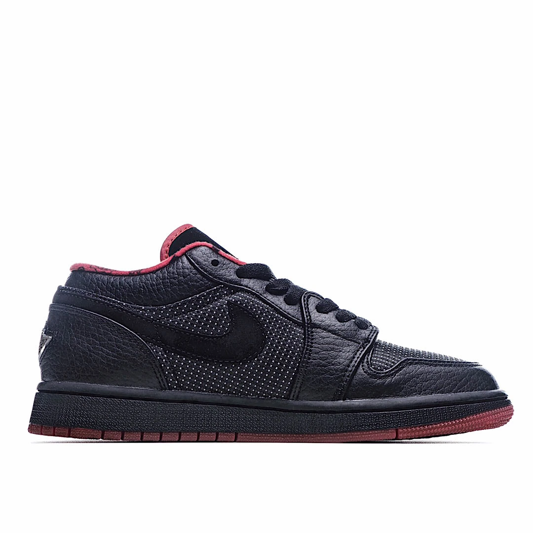 Air Jordan 1 Retro Low Black Silver Red