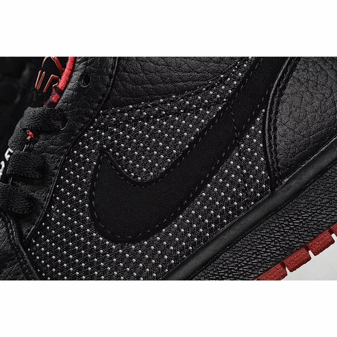 Air Jordan 1 Retro Low Black Silver Red