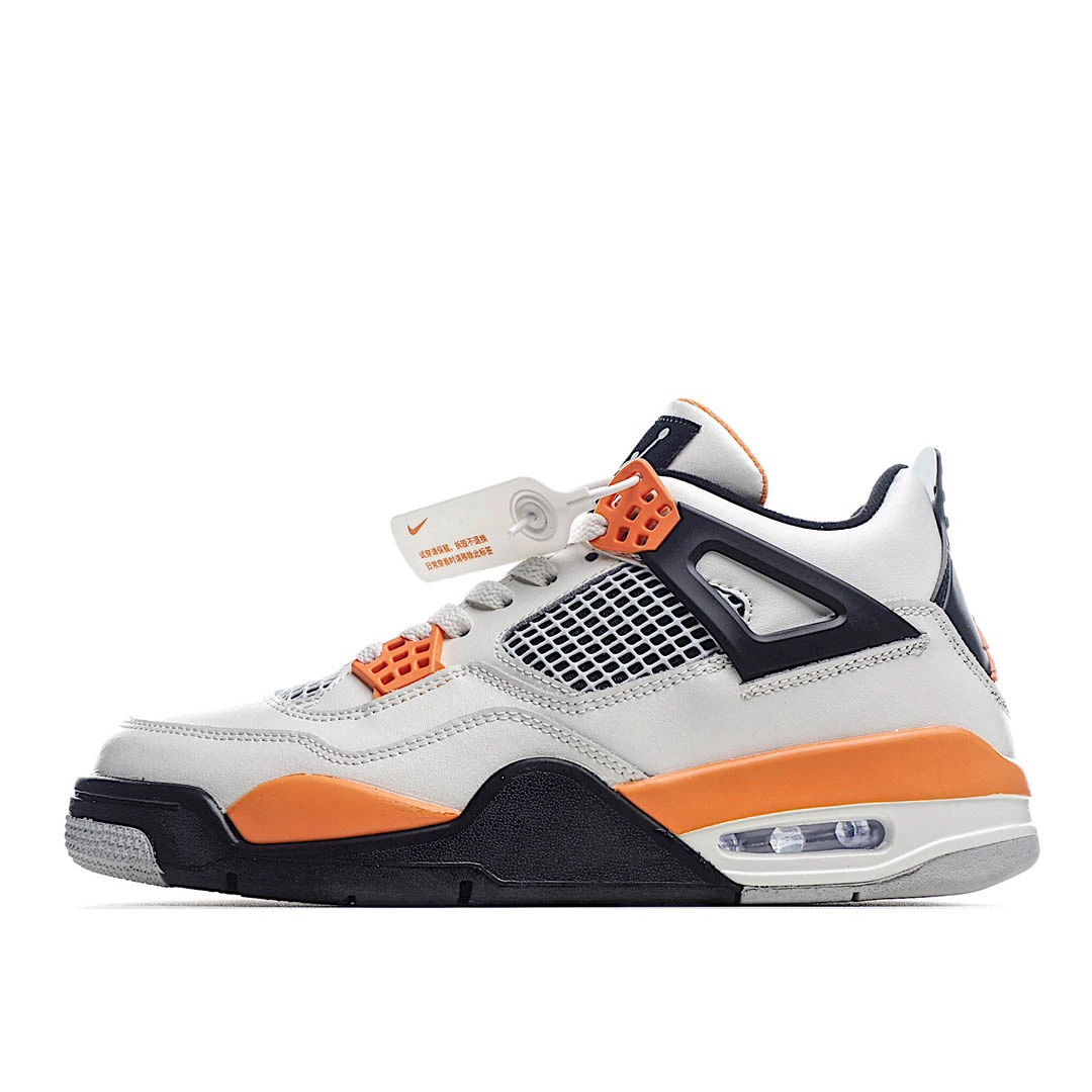 Air Jordan 4 Line Sand White Black Orange