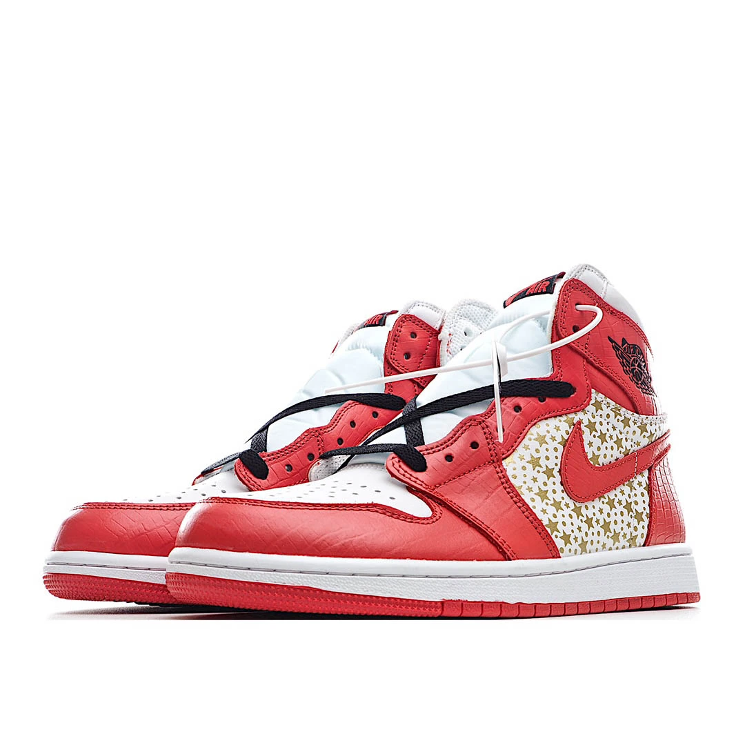 Supreme x AirJordan Retro AJ1 high-top basketball shoes