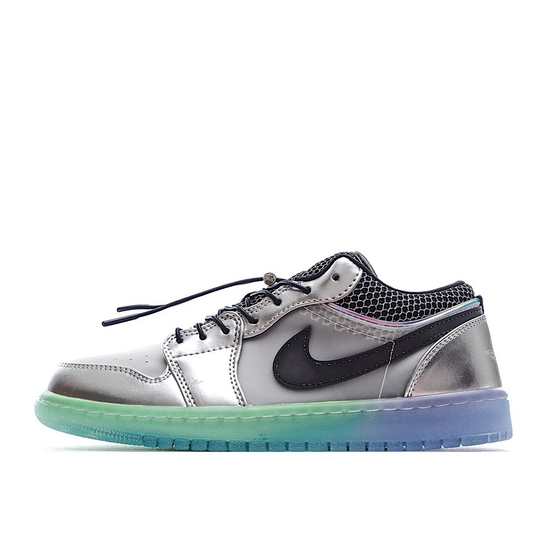 Wmns Air Jordan 1 Low SE Metallic Silver Gradient