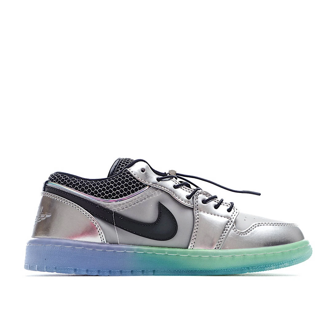 Wmns Air Jordan 1 Low SE Metallic Silver Gradient